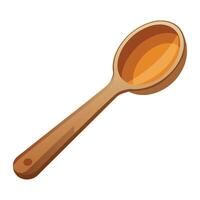 Illustration of Wooden Measuring Spoon on White vector