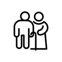 grandparents outline icon pixel perfect design good for website and mobile app vector