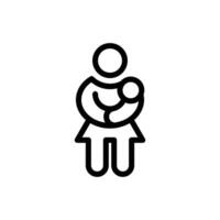 babysitting mother outline icon pixel perfect design good for website and mobile app vector