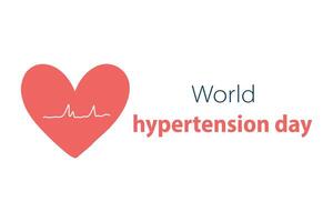 mundo hipertensión día. sangre presión medición. mano con un tonómetro ilustración. vector