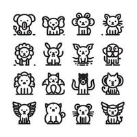 Animal Set Icon vector