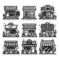 Coffee Shop Set Icon vector