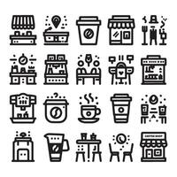 Coffee Shop Set Icon vector