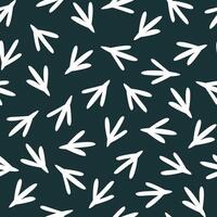 Seamless pattern with traces of chicken, poultry. Abstract simple bird foot print. graphics. vector