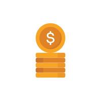 Gold Coin Stack Illustration vector