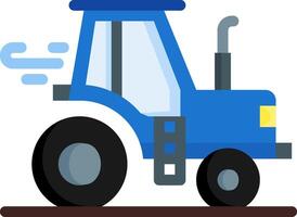 Tractor icon in flat style with a farming theme design vector