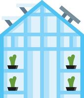 Greenhouse icon in flat style with a farming theme design vector