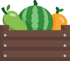 Fruits icon in flat style with a farming theme design vector