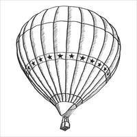 PrintHot Air Balloon Sketch Up line, EPS 10. vector