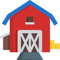 Farmhouse icon in flat style with a farming theme design vector