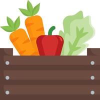 Vegetable icon in flat style with a farming theme design vector