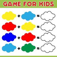 Mathematics educational children game. Study counting, numbers, addition. vector