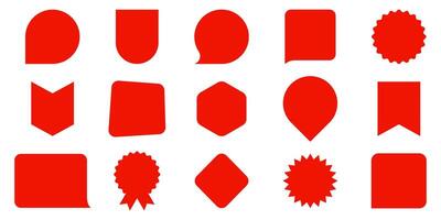 Badge label icon set different colours vector