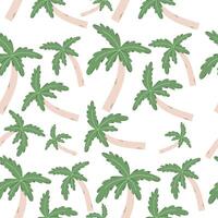 Palm tree seamless pattern with cute design for kids, Summertime background for greetings, invitations, manufacture wrapping paper, textile and web design. vector