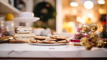 Christmas baking, holidays recipe and home cooking, holiday bakes, ingredients and preparation in English country cottage kitchen, homemade food and cookbook photo