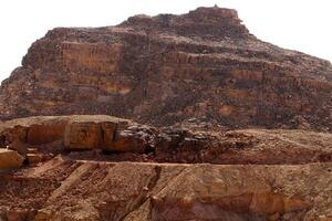 timna montaña rango en Eilat en del Sur Israel. foto