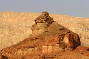 timna montaña rango en Eilat en del Sur Israel. foto