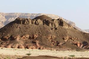 timna montaña rango en Eilat en del Sur Israel. foto