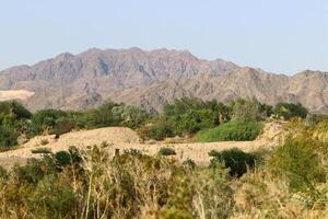 timna montaña rango en Eilat en del Sur Israel. foto