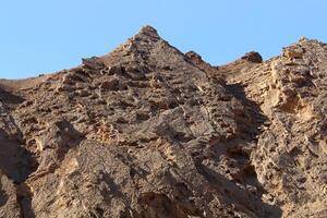 timna montaña rango en Eilat en del Sur Israel. foto