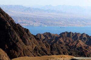 timna montaña rango en Eilat en del Sur Israel. foto