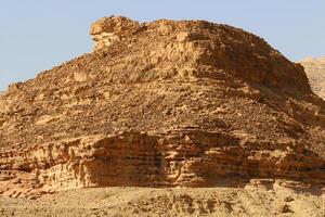 timna montaña rango en Eilat en del Sur Israel. foto