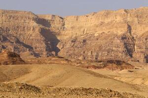 timna montaña rango en Eilat en del Sur Israel. foto