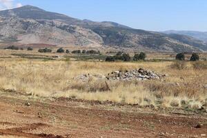 paisaje en las montañas del norte de israel. foto