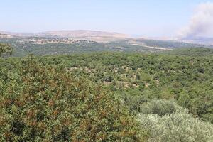 paisaje en las montañas del norte de israel. foto