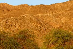 timna montaña rango en Eilat en del Sur Israel. foto