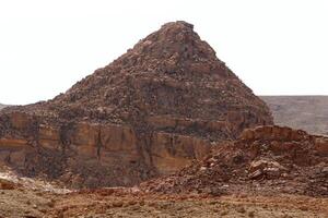 timna montaña rango en Eilat en del Sur Israel. foto