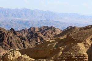 timna montaña rango en Eilat en del Sur Israel. foto