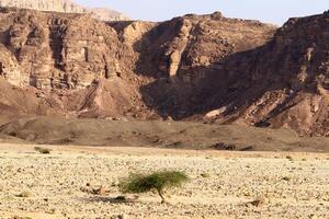 timna montaña rango en Eilat en del Sur Israel. foto