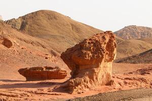 timna montaña rango en Eilat en del Sur Israel. foto