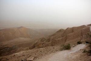 The Negev is a desert in the Middle East, located in Israel and occupying about 60 of its territory. photo