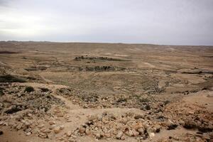 The Negev is a desert in the Middle East, located in Israel and occupying about 60 of its territory. photo