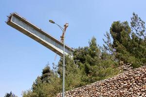 A new bridge for railway transport is being built. photo