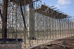 A new bridge for railway transport is being built. photo