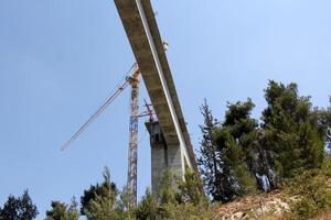 A new bridge for railway transport is being built. photo