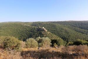 paisaje en el montañas con puntos de vista de prístino naturaleza. foto