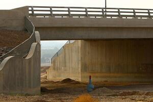 The bridge was built over a gorge and a water obstacle. photo