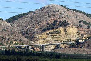 The bridge was built over a gorge and a water obstacle. photo