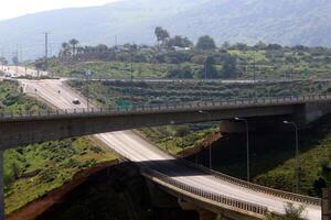 The bridge was built over a gorge and a water obstacle. photo