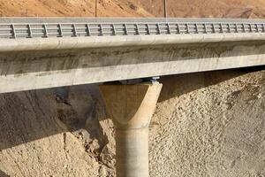 The bridge was built over a gorge and a water obstacle. photo