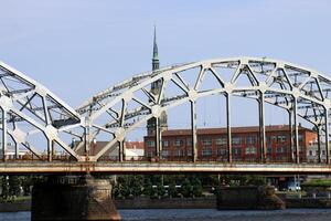 The bridge was built over a gorge and a water obstacle. photo