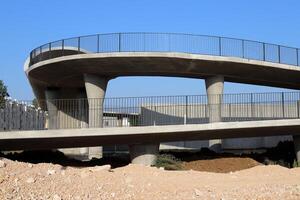 The bridge was built over a gorge and a water obstacle. photo