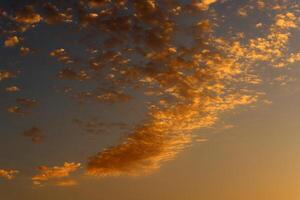 Rain clouds in the sky over the Mediterranean Sea. photo