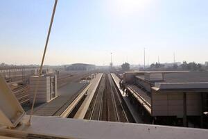 un nuevo ferrocarril es siendo construido. foto