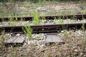 un nuevo ferrocarril es siendo construido. foto