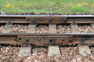 un nuevo ferrocarril es siendo construido. foto